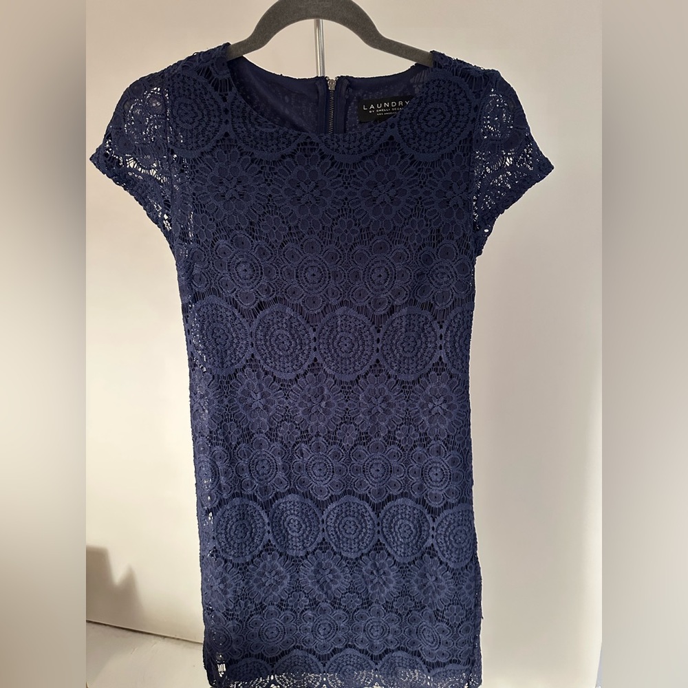 Laundry by Shelli Segal Navy Lace Dress - size 0